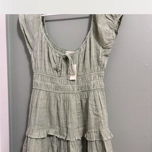 Light Green Ruffled Dress